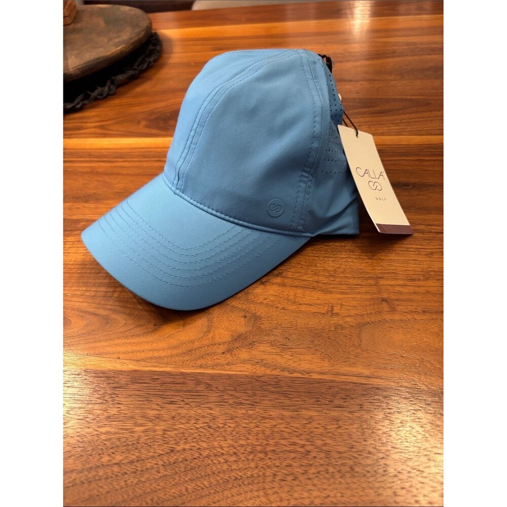 NWT New Calia Golf Tranquil Blue Ponytail Hat Adjustable One Size